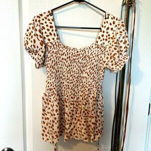 Speckle Print Blouse